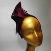 Burgundy Wool Felt Featherlike Headband